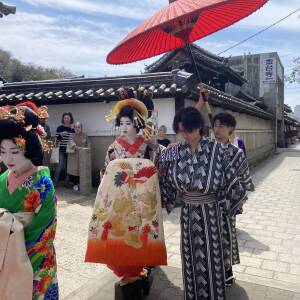 「花祭り 夕霧太夫行列」が開催されました